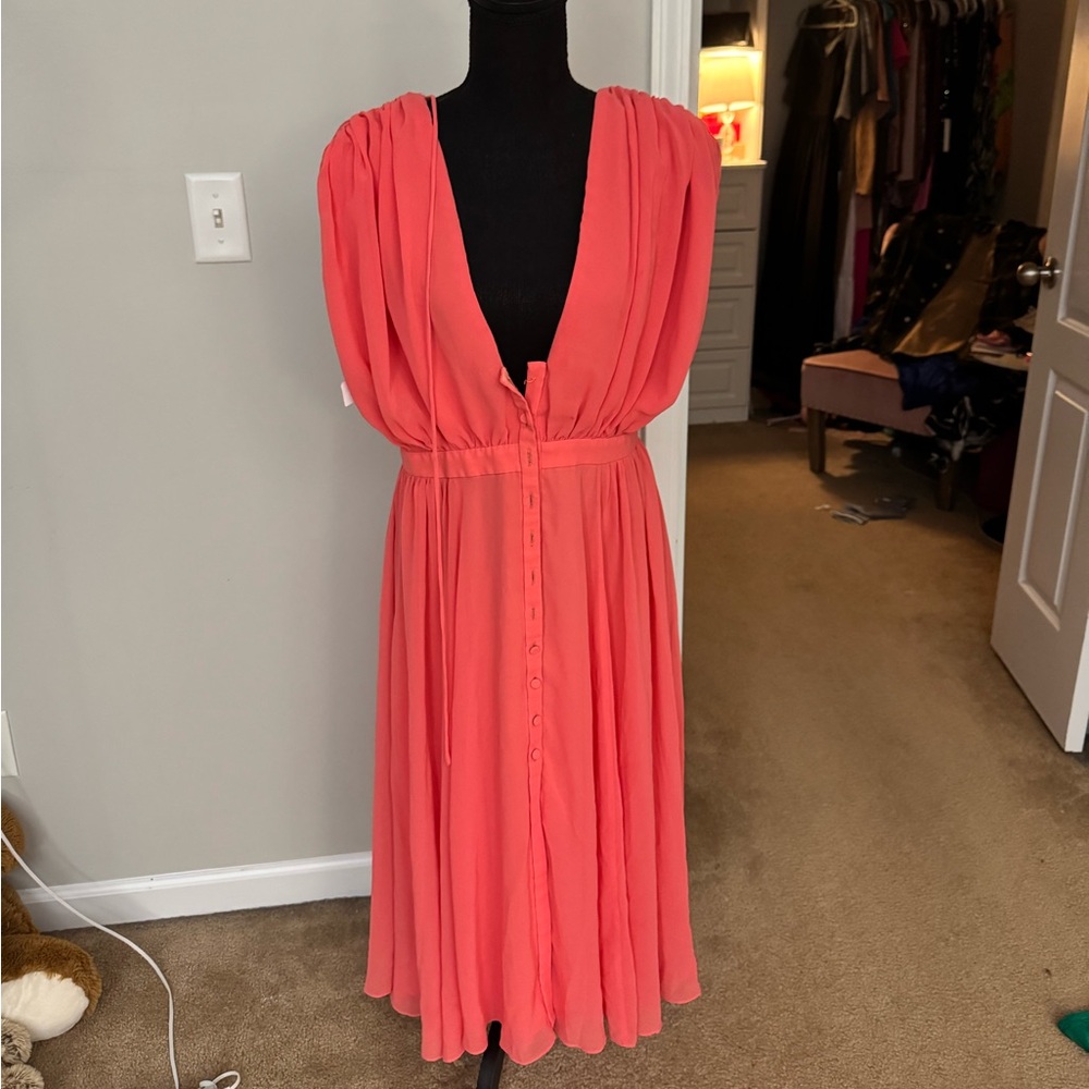 Fame and Partners Elegant Coral Women's Dress